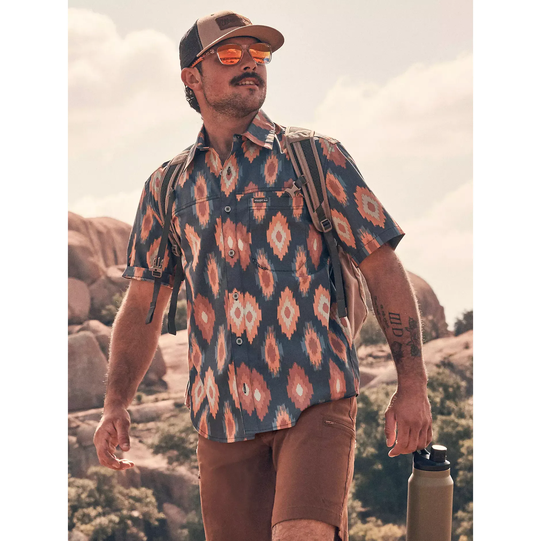 Men's Wrangler Ikat Diamond Outdoor Shirt 112381653 - Image 6