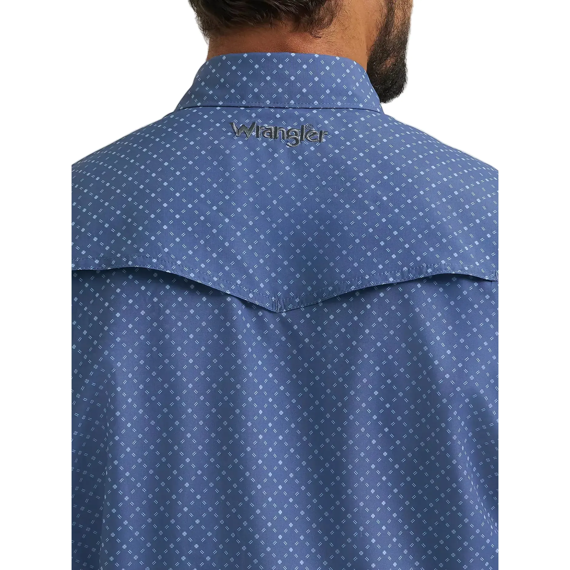 Men's Wrangler Indigo All Terrain Performance Print Shirt 112382437 - Image 5