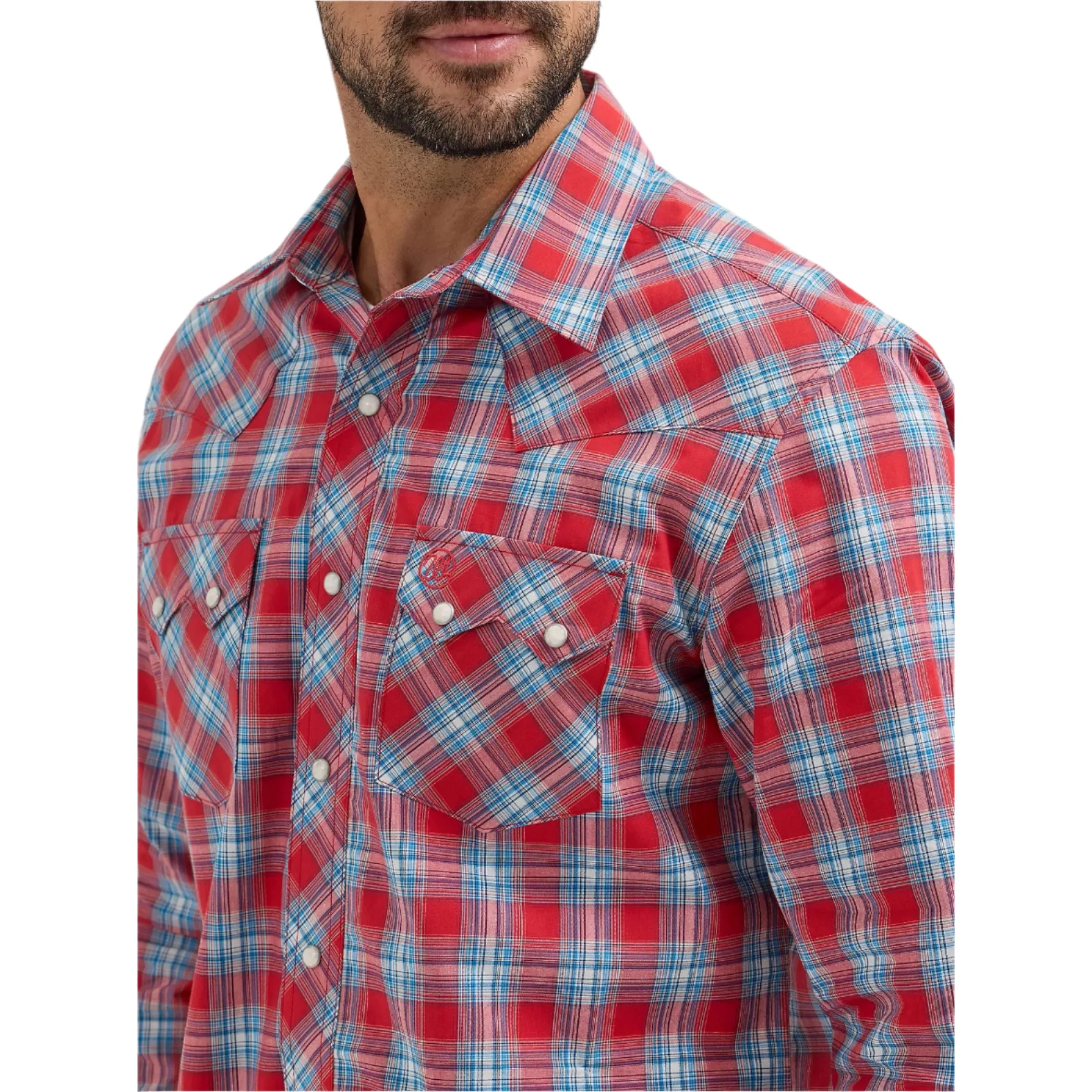 Men's Wrangler Retro® Long Sleeve Sawtooth Snap Pocket Western Shirt 112365832 - Image 3