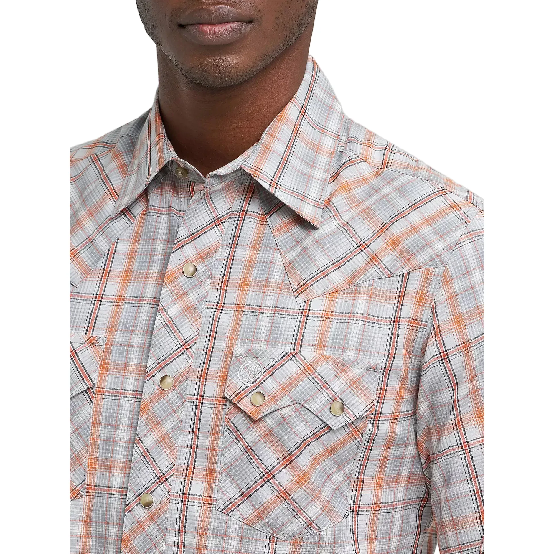 Men's Wrangler Retro® Short Sleeve Sawtooth Pocket Western Snap Shirt 112378935 - Image 4