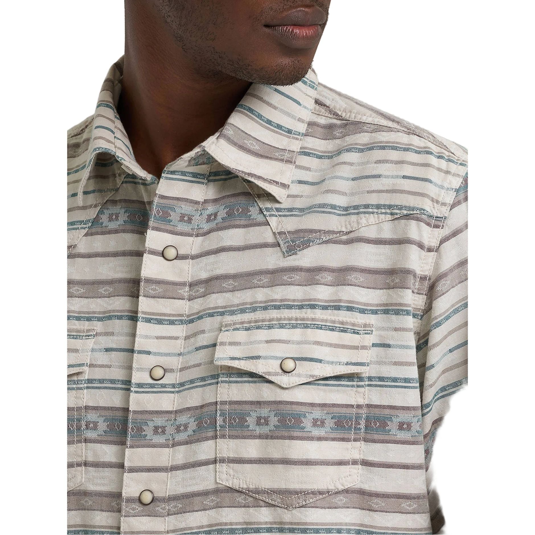Men's Wrangler Retro Premium Long Sleeve Western Snap Printed Shirt 112374977 - Image 4