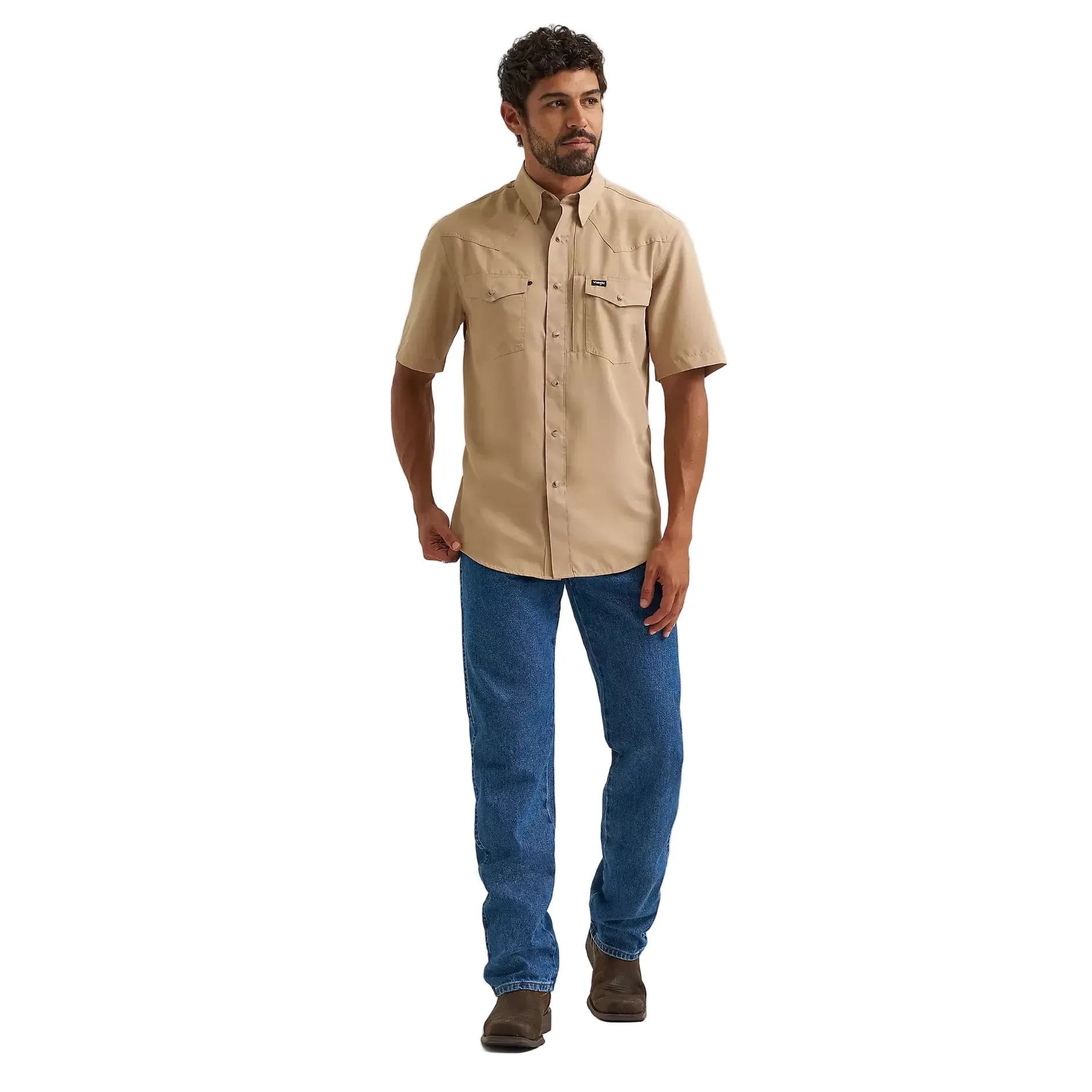 Men's Wrangler Travertine Performance Short Sleeve Shirt 112375133 - Image 2