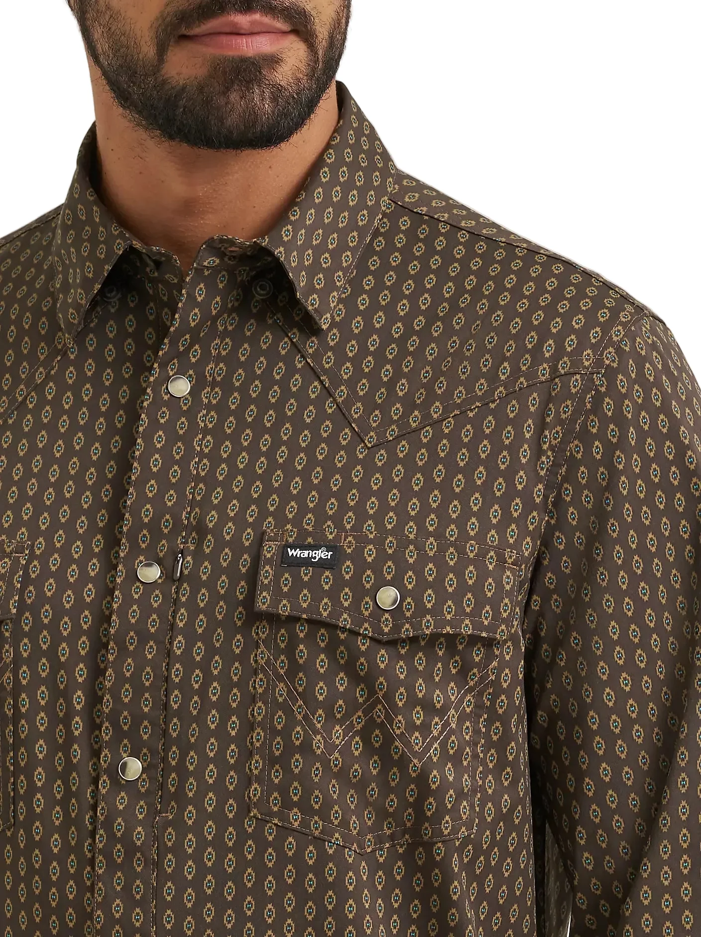Men's Wrangler Turkish Coffee All Terrain Gear Technical Shirt 112382502 - Image 4