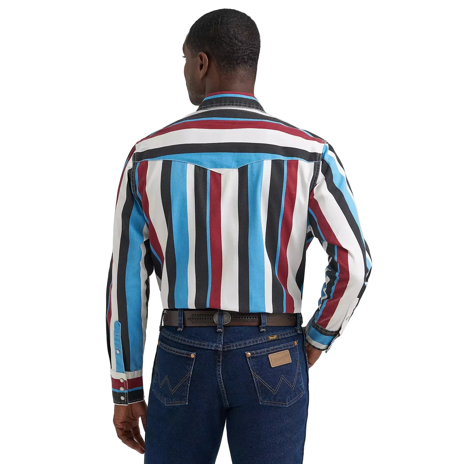 Men's Wrangler Vintage-Inspired Brushpopper Western Snap Work Shirt 112374804 - Image 4