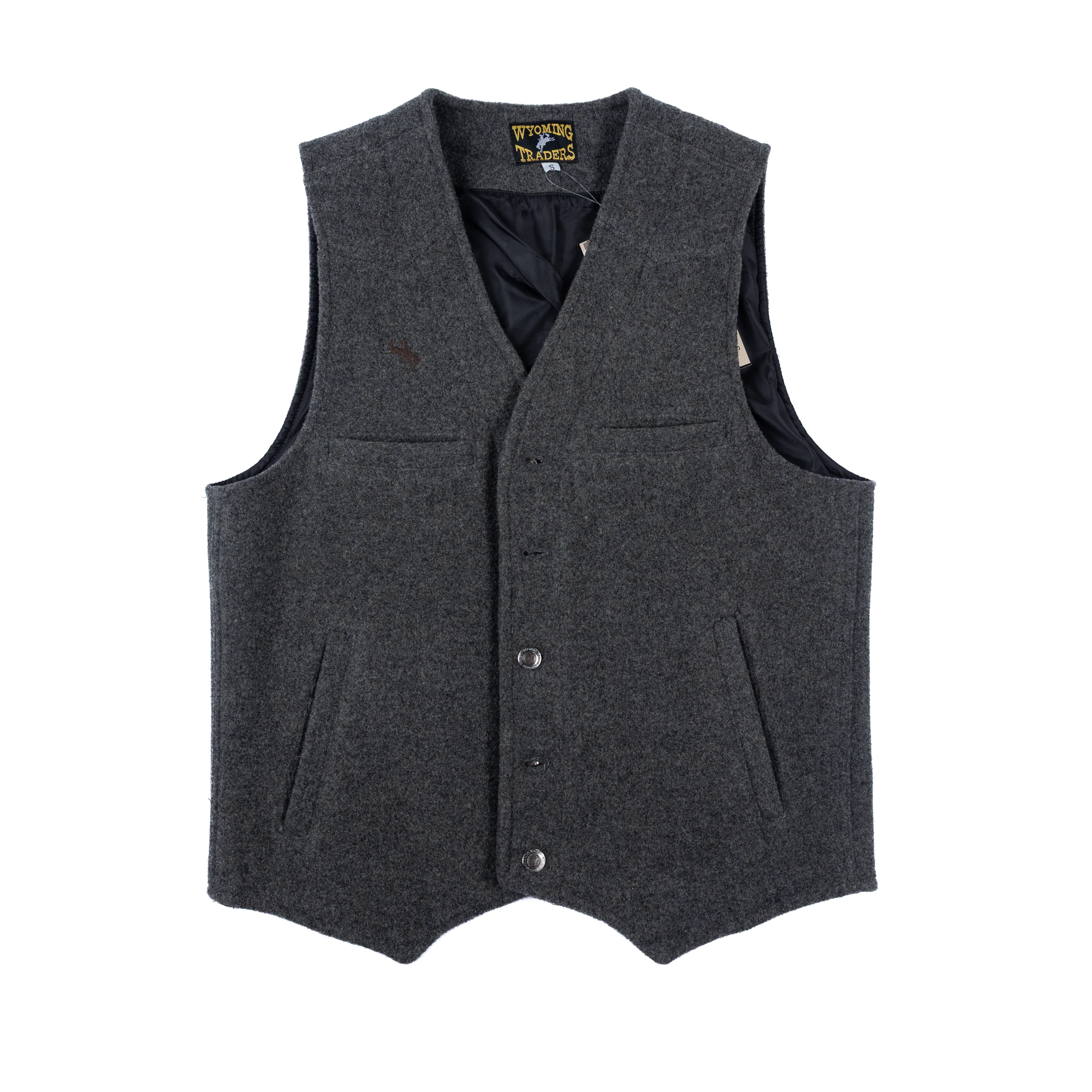 Men's Wyoming Traders Charcoal Wool Vest VC