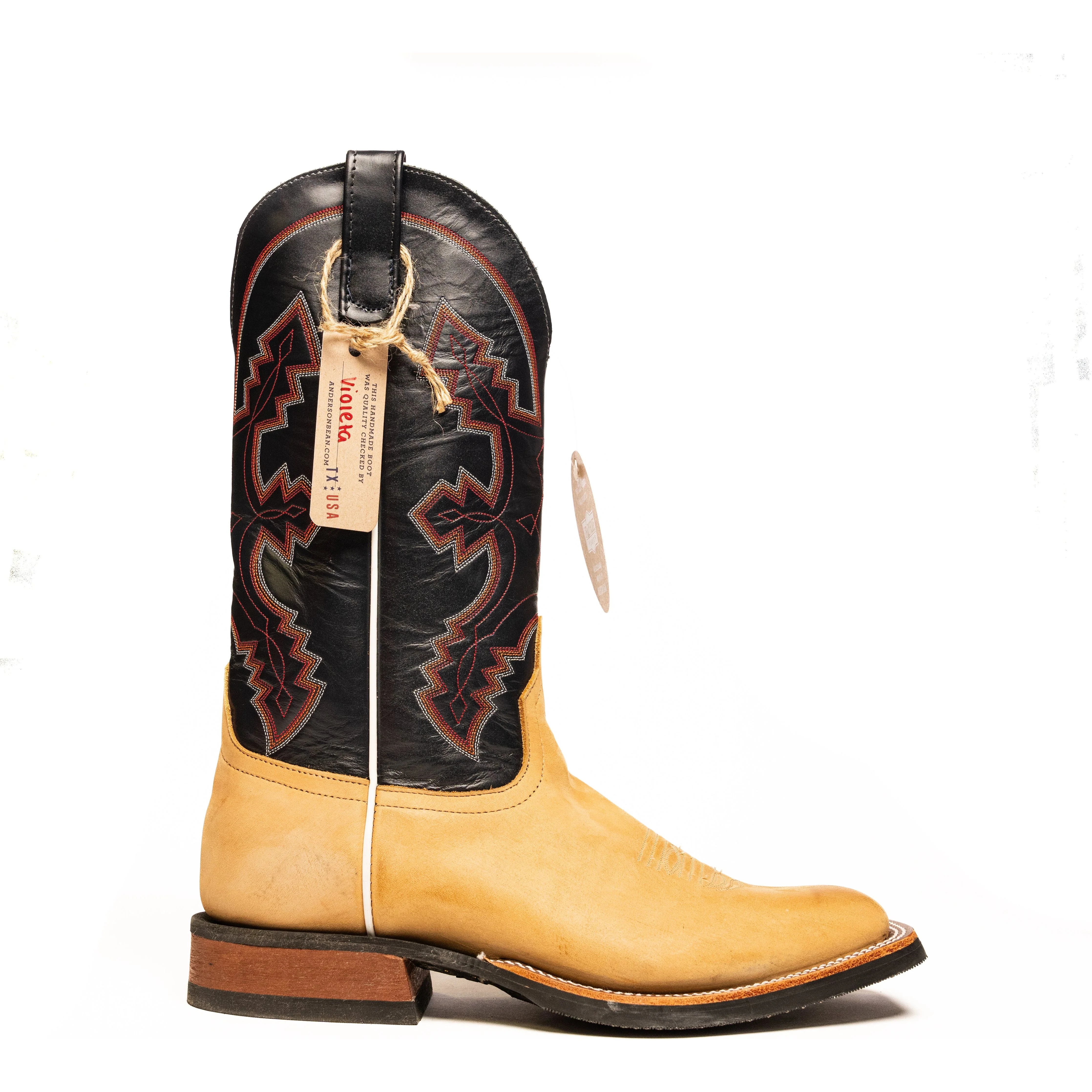 Anderson Bean Mesquite Rust Crazy Horse Square Toe Boots - Image 3
