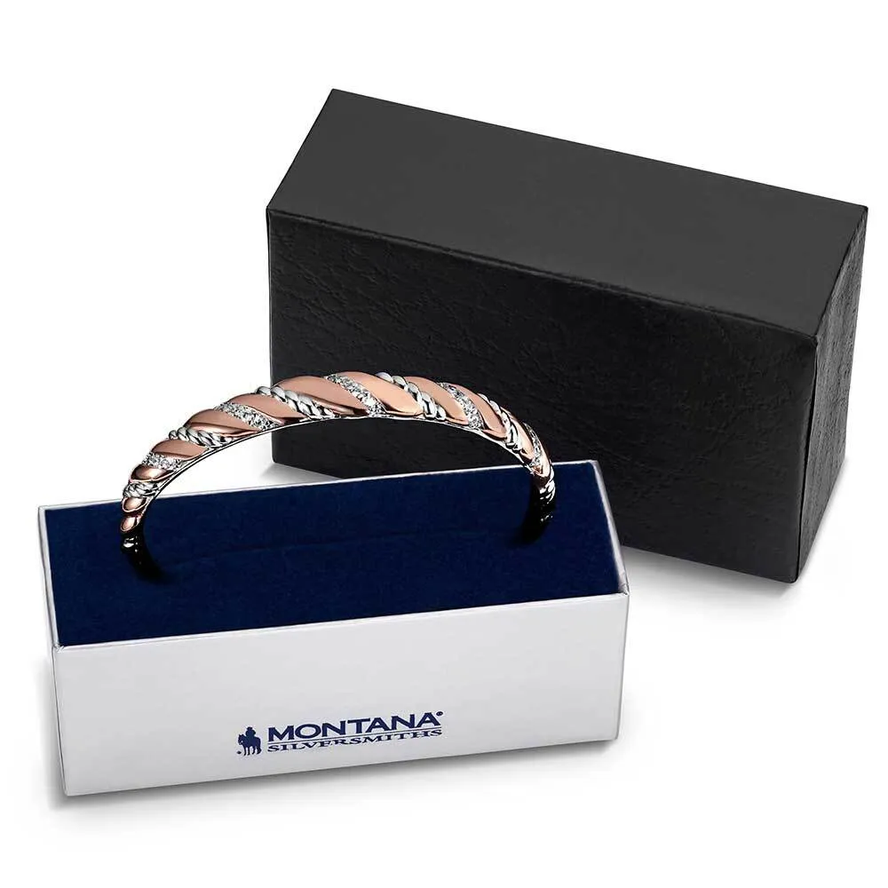 Montana Silversmiths Draped In Light Crystal Cuff Bracelet BC6526 - Image 3