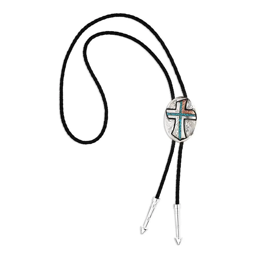 Montana Silversmiths Inner Light Turquoise Bolo Tie BT4779 - Image 2