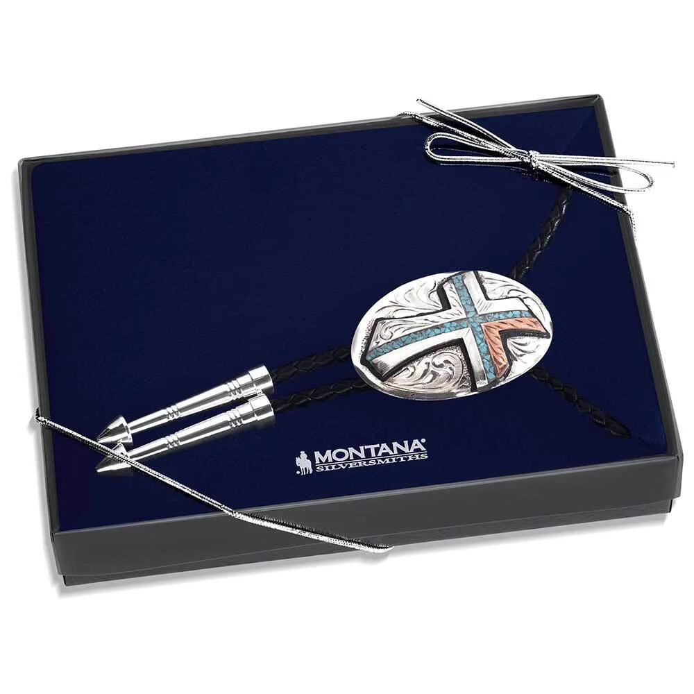 Montana Silversmiths Inner Light Turquoise Bolo Tie BT4779 - Image 3