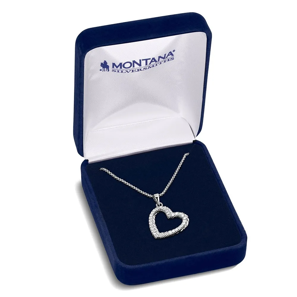 Montana Silversmiths Roped In Love Heart Necklace NC6543 - Image 3