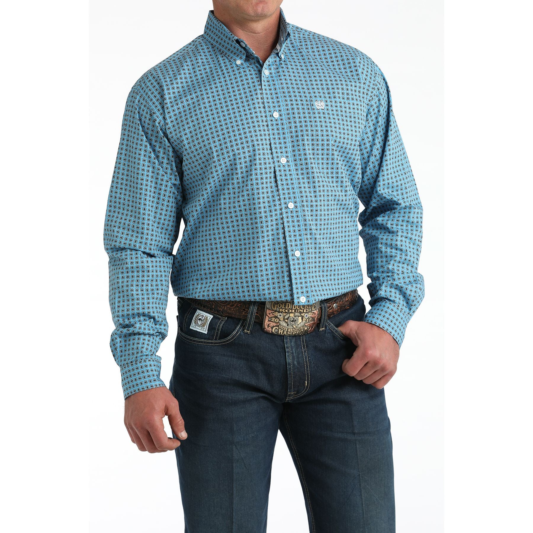 Men's Cinch Blue Long Sleeve MTW1106008 - Image 2