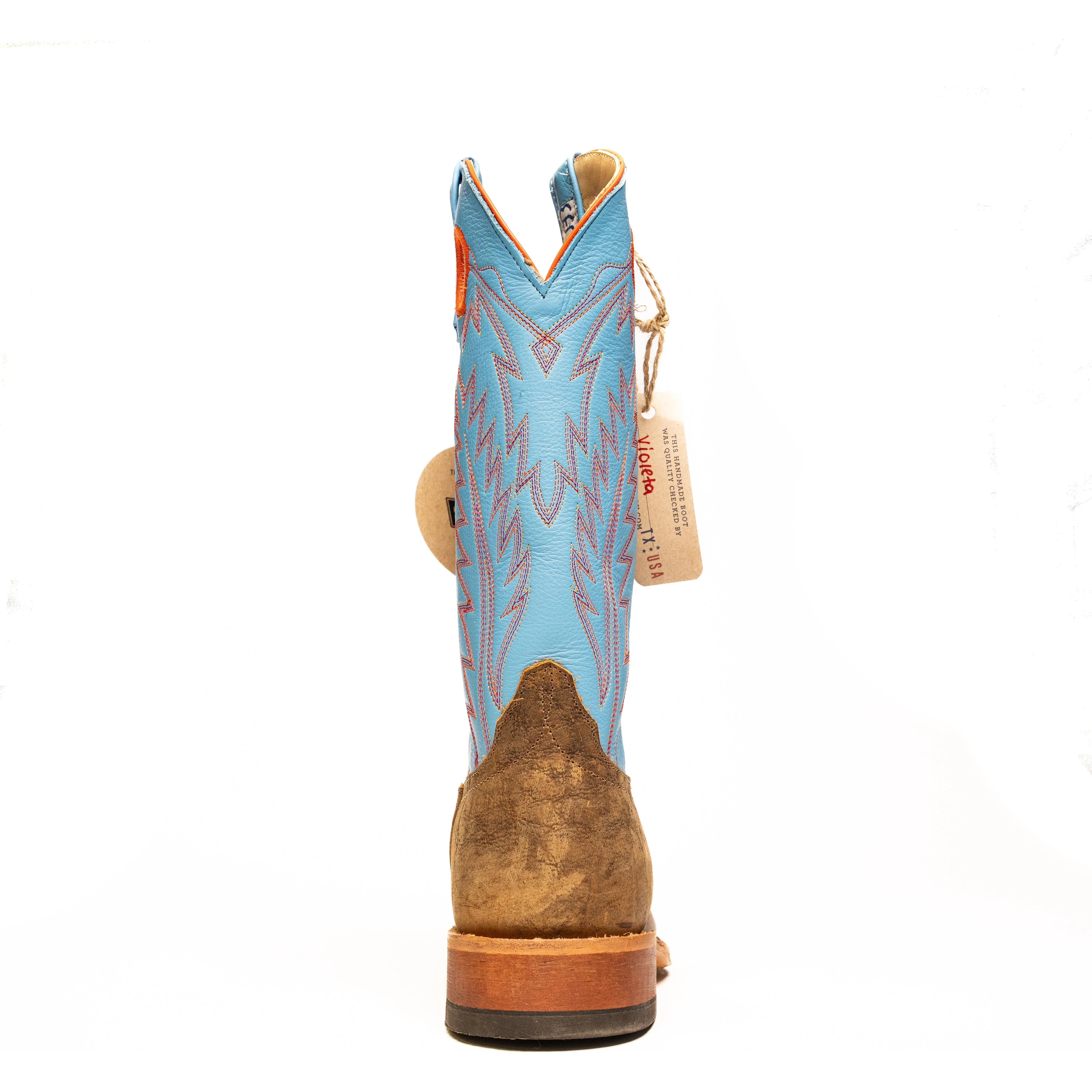 Anderson Bean Natural Brahma Bison Square Toe Boots - Image 4