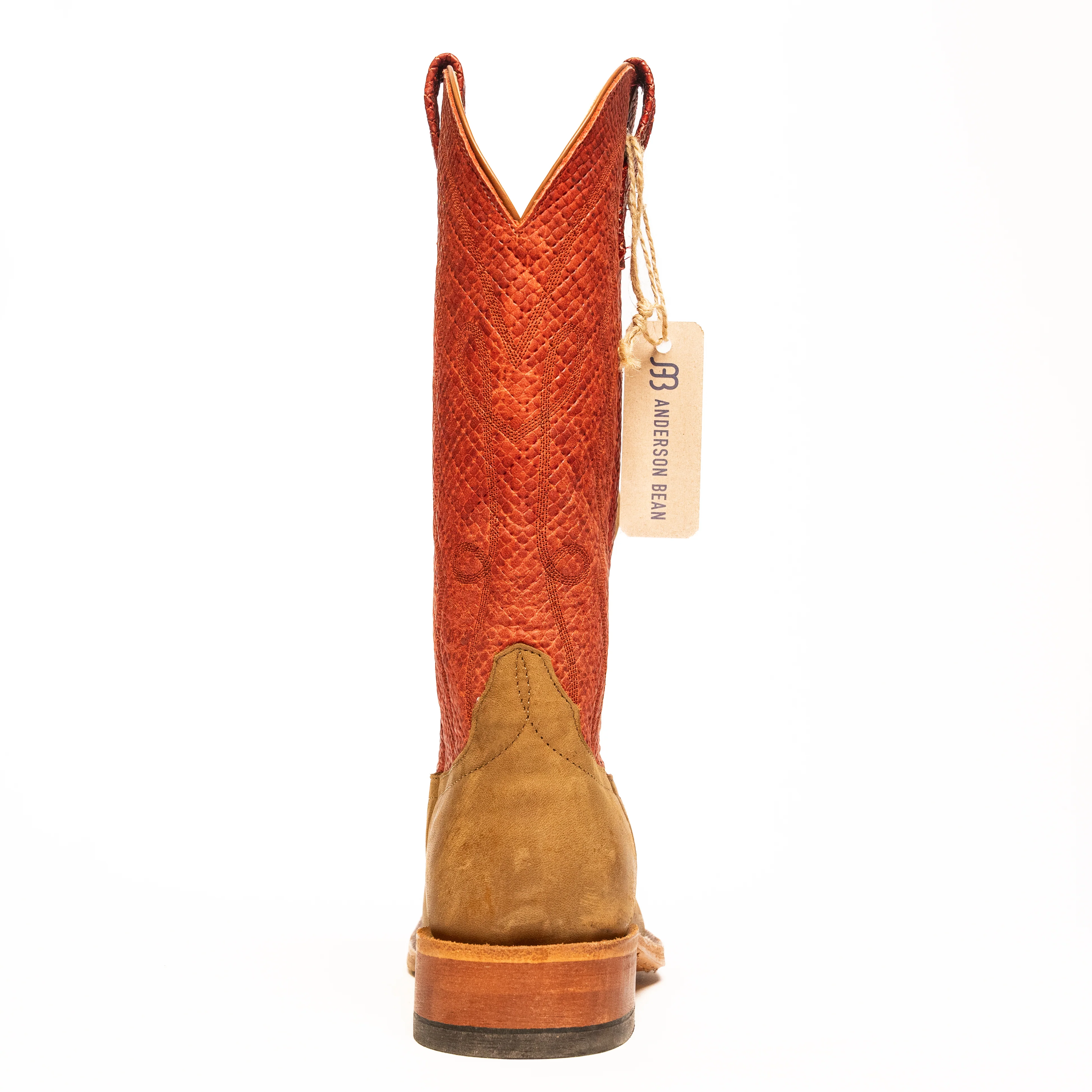 Anderson Bean Oakwood Crazy Horse Tan Square Toe Boots - Image 4