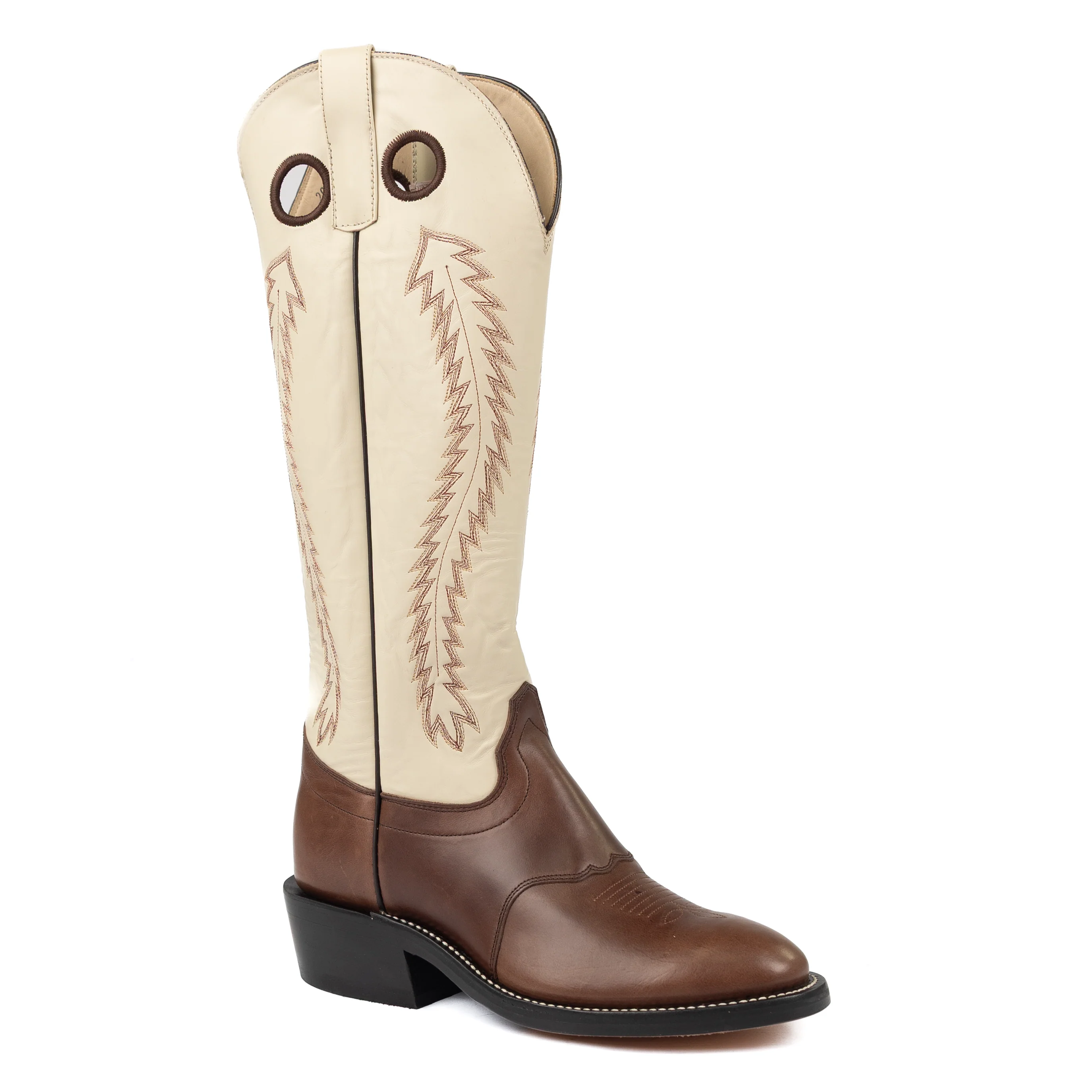 Olahe Men's Chocolate Horsebutt U Toe Boots