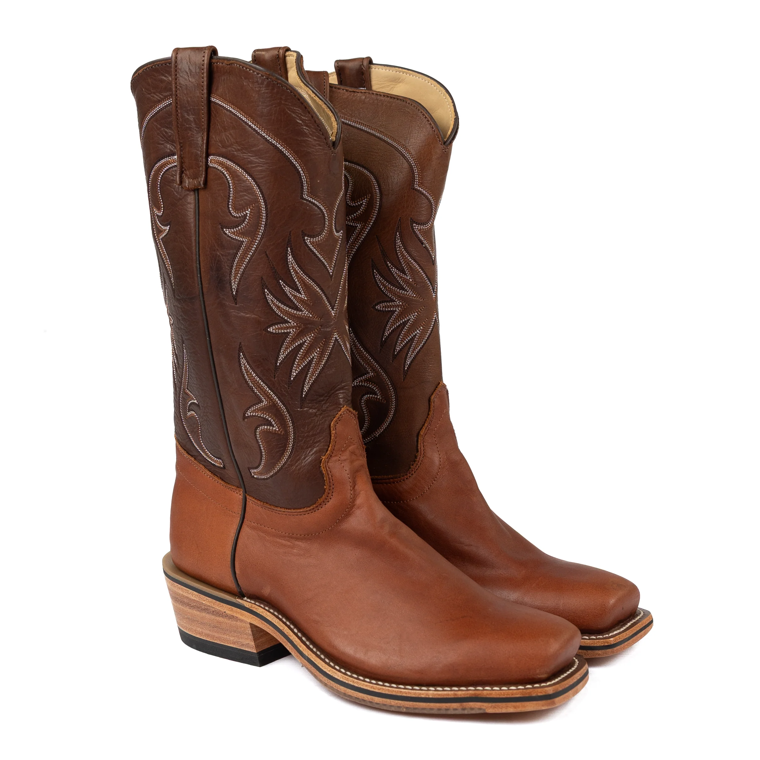 Olathe Chestnut Oiled Latigo Cutter Toe Boots - Image 2