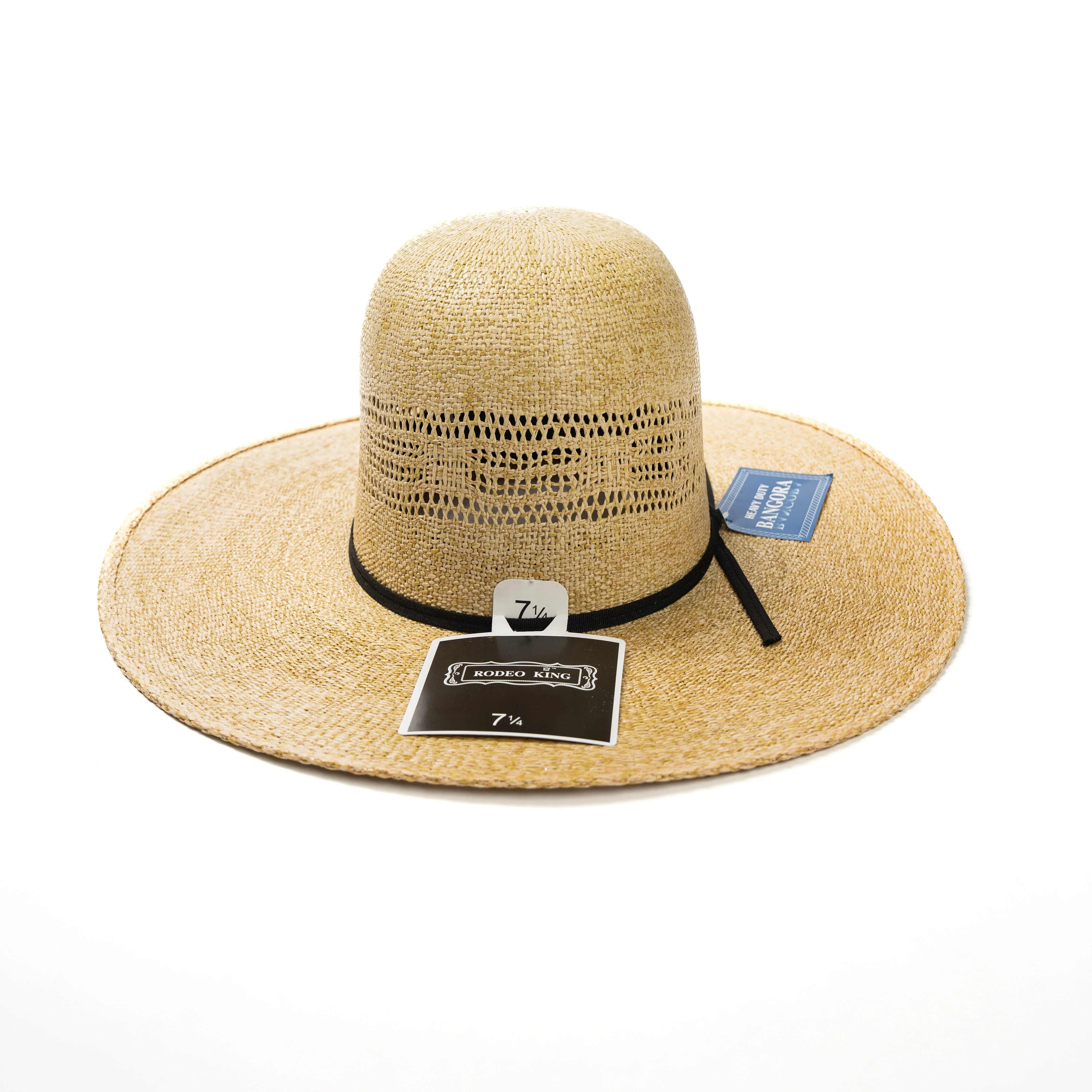 Rodeo King HD Burlap Bangora 4.5" Straw Hat - Long Oval - Image 3