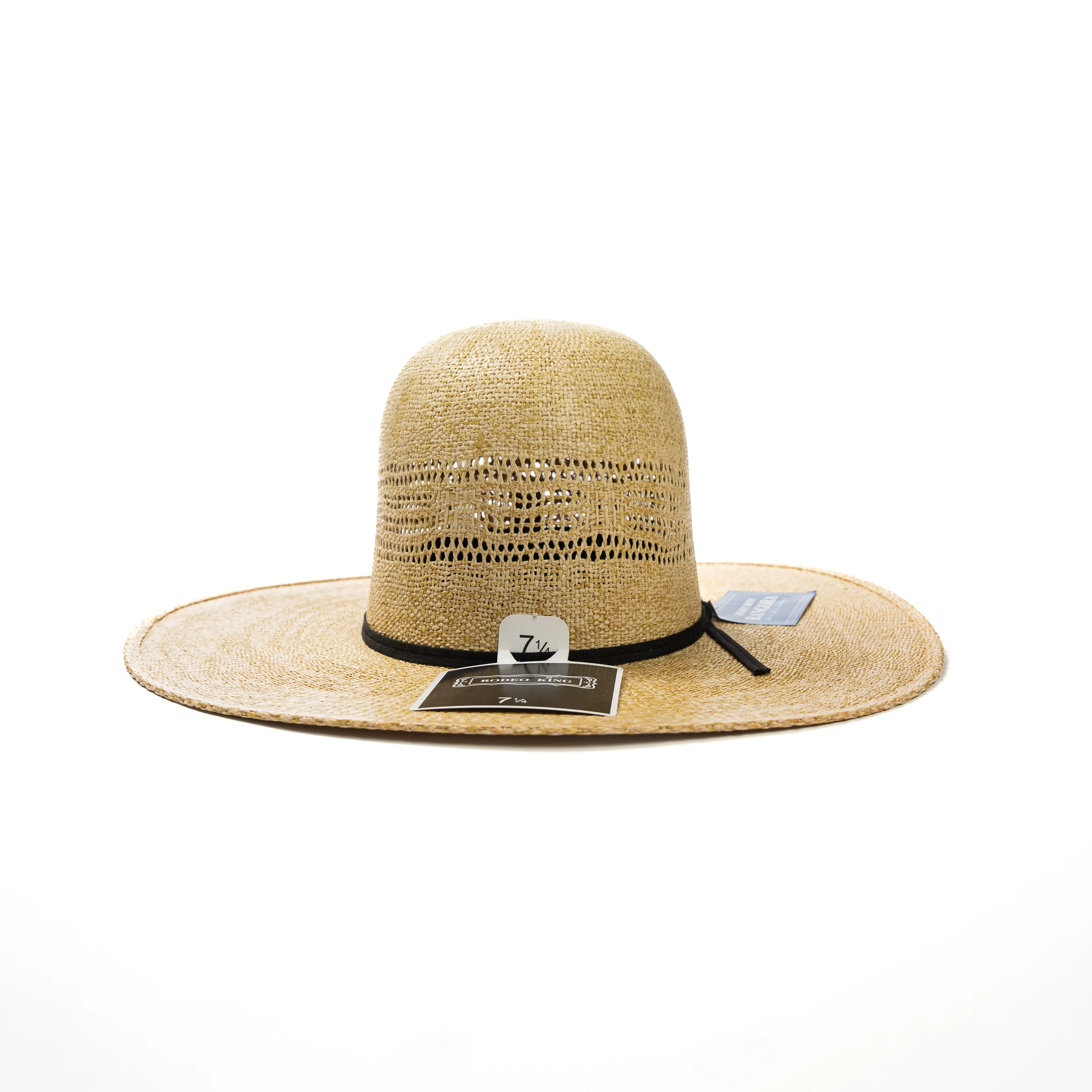 Rodeo King HD Burlap Bangora 4.5" Straw Hat - Long Oval - Image 4