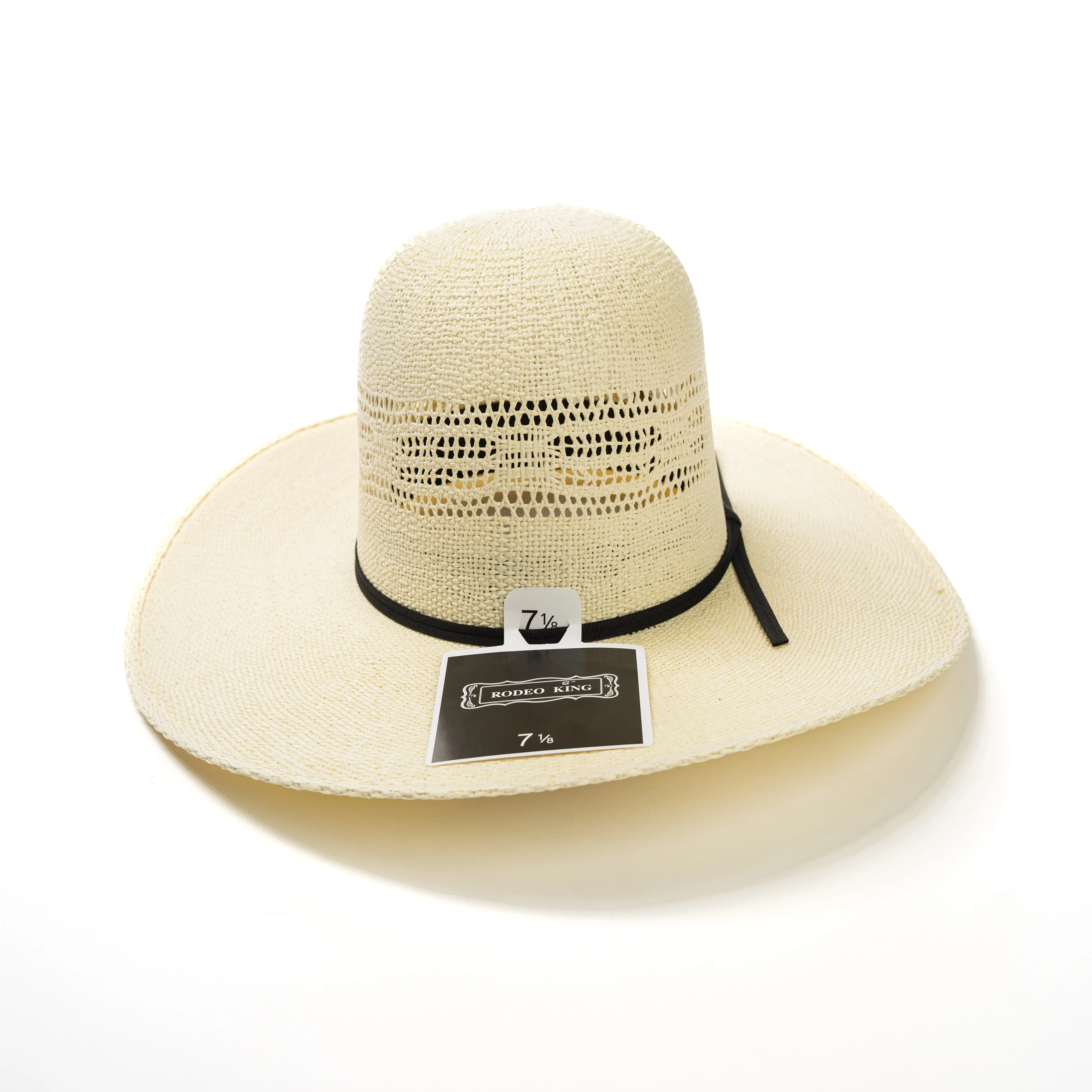 Rodeo King HD Natural Bangora 4.25" Straw Hat - Long Oval - Image 3