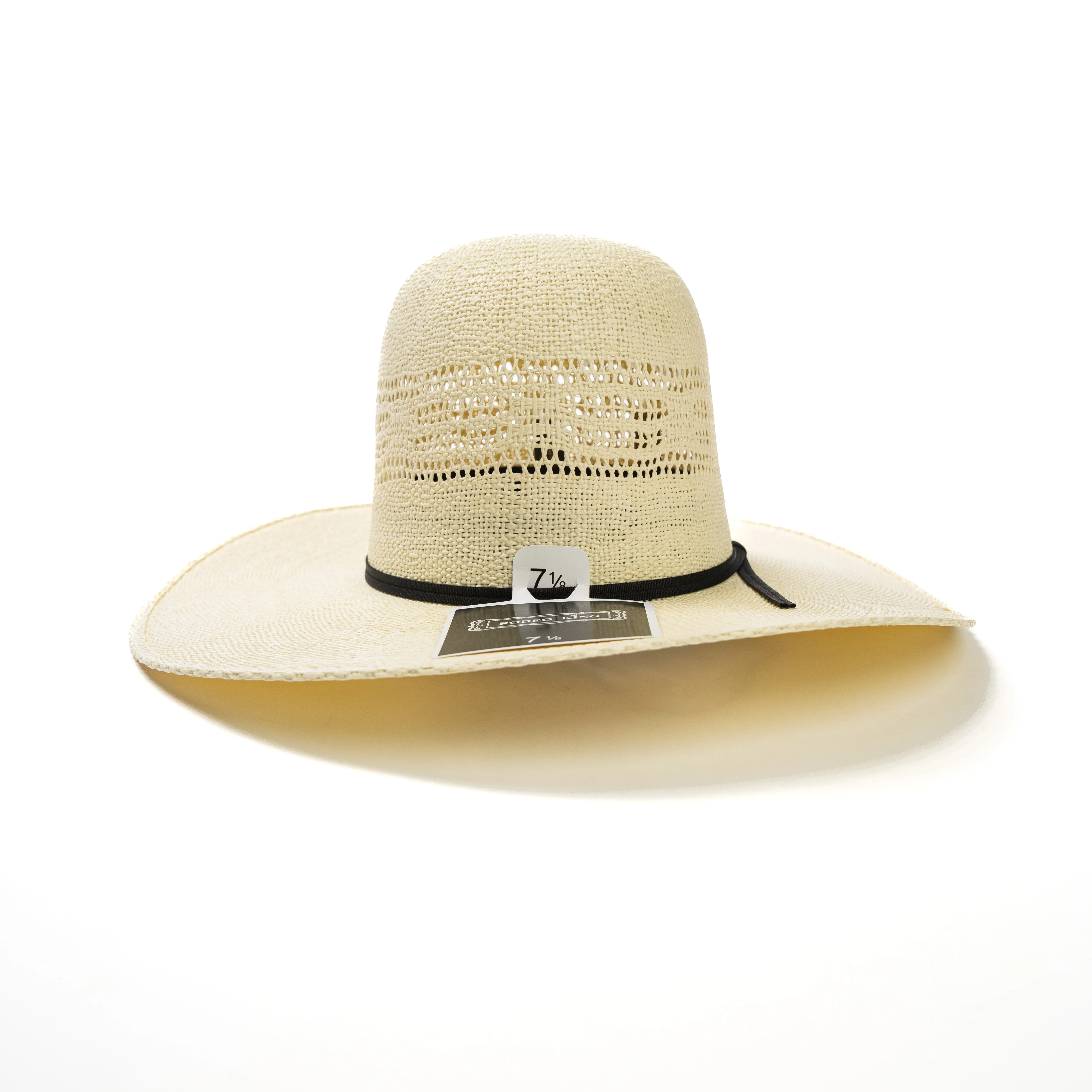 Rodeo King HD Natural Bangora 4.25" Straw Hat - Long Oval - Image 4