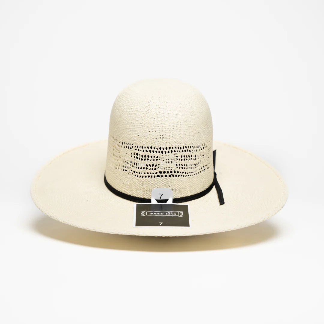 Rodeo King Natural Bangora 4.5" Straw Hat - Long Oval - Image 3