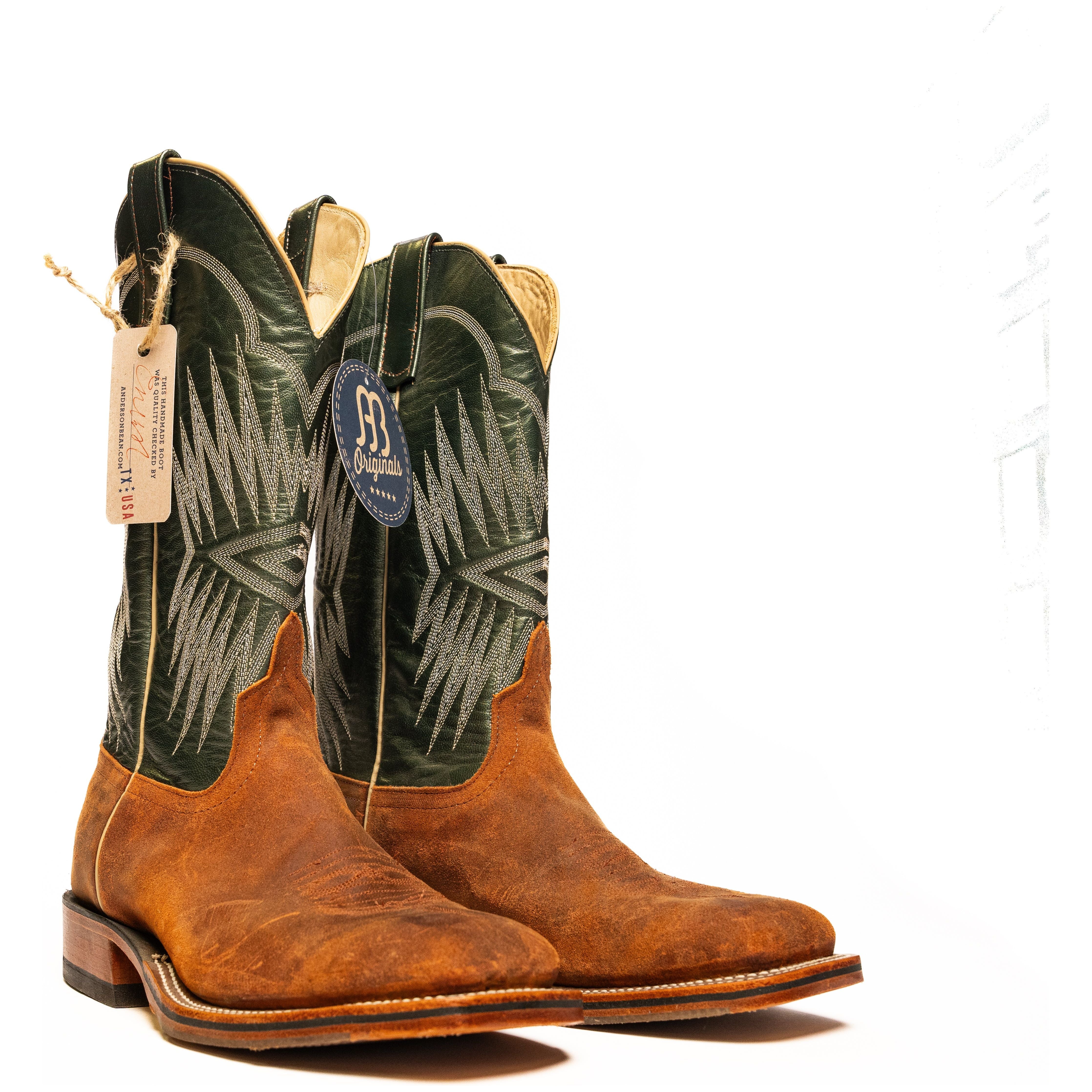 Anderson Bean Rosewood Kudu Square Toe Boots - Image 2