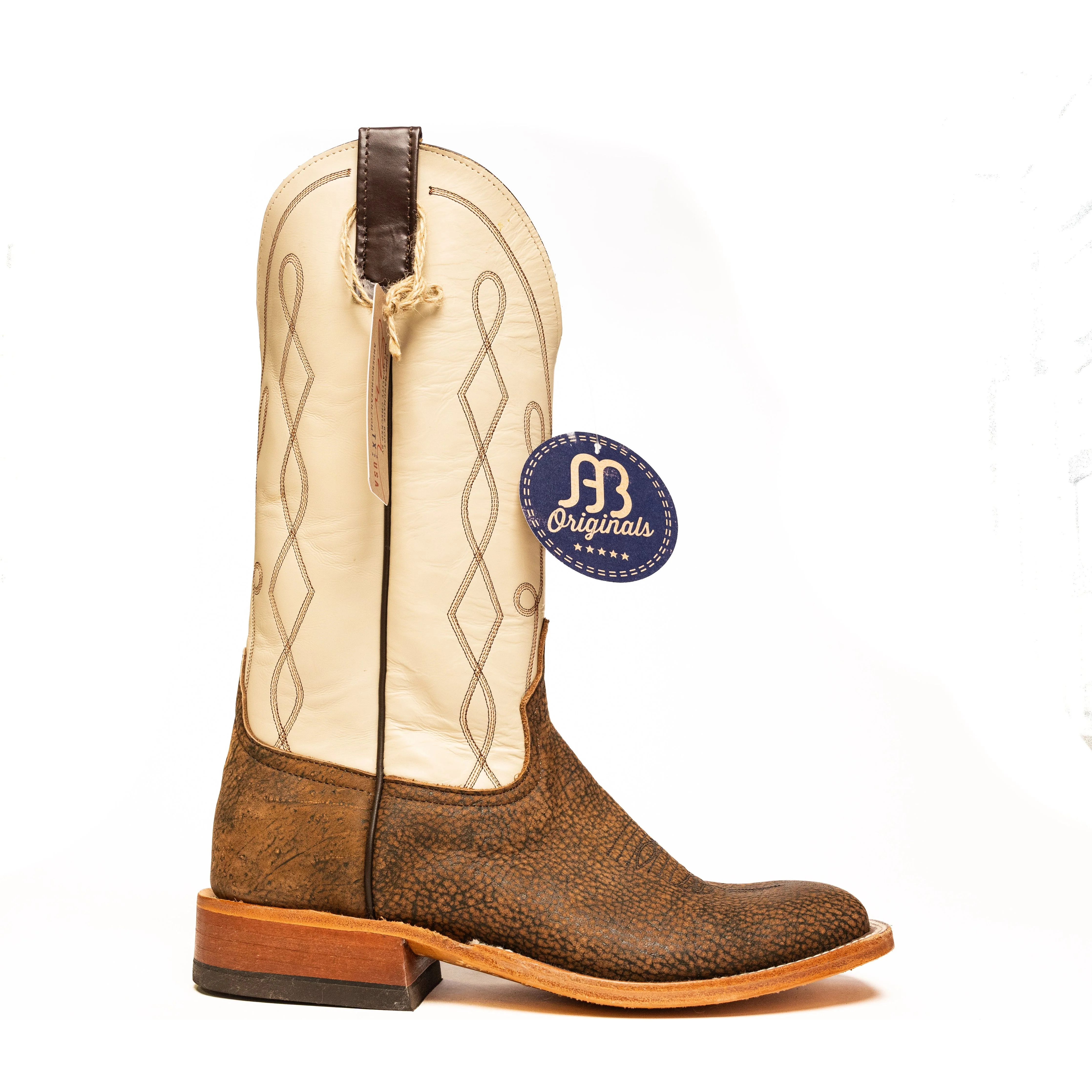 Anderson Bean Rust Safari Giraffe Square Toe Boots - Image 3