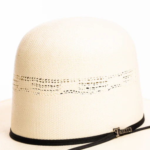 Twister Bangora 4.25" Straw Hat T73838 - Long Oval - Image 2