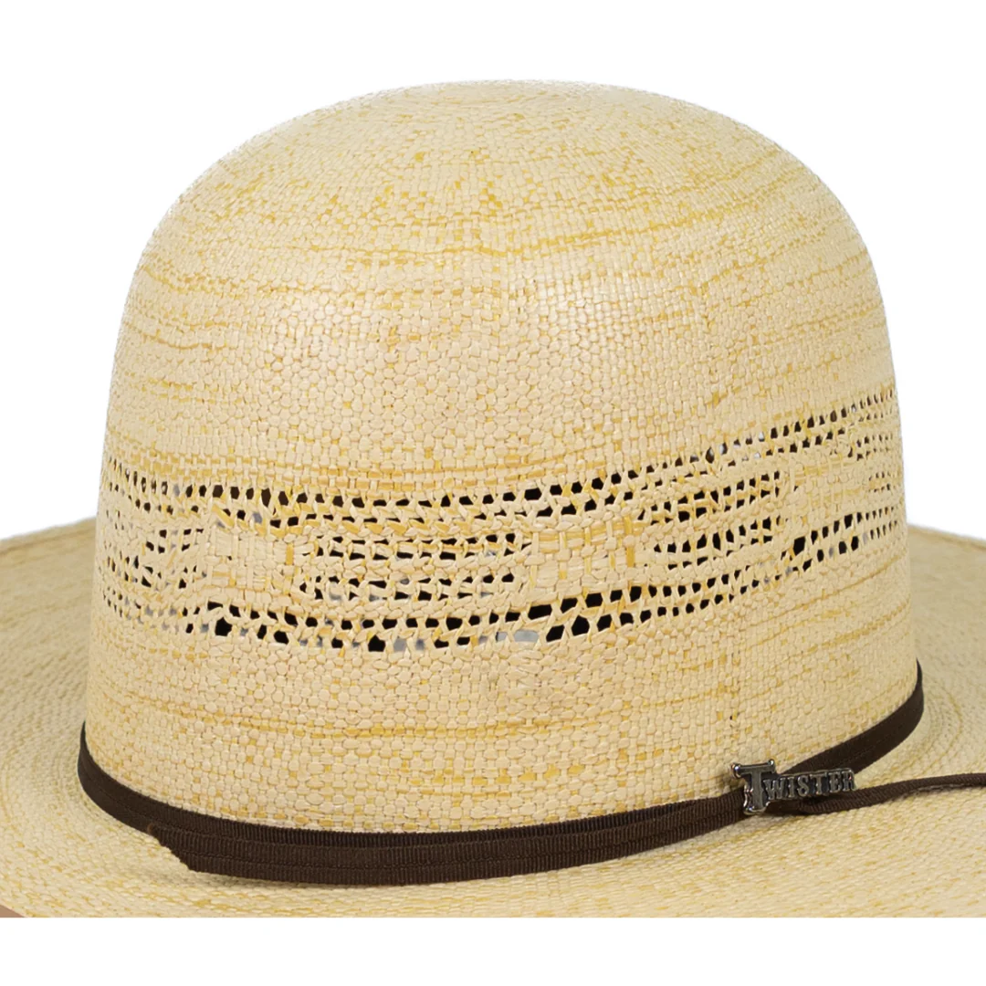 Twister Natural Bangora 4.5" Straw Hat T73375 - Long Oval - Image 2