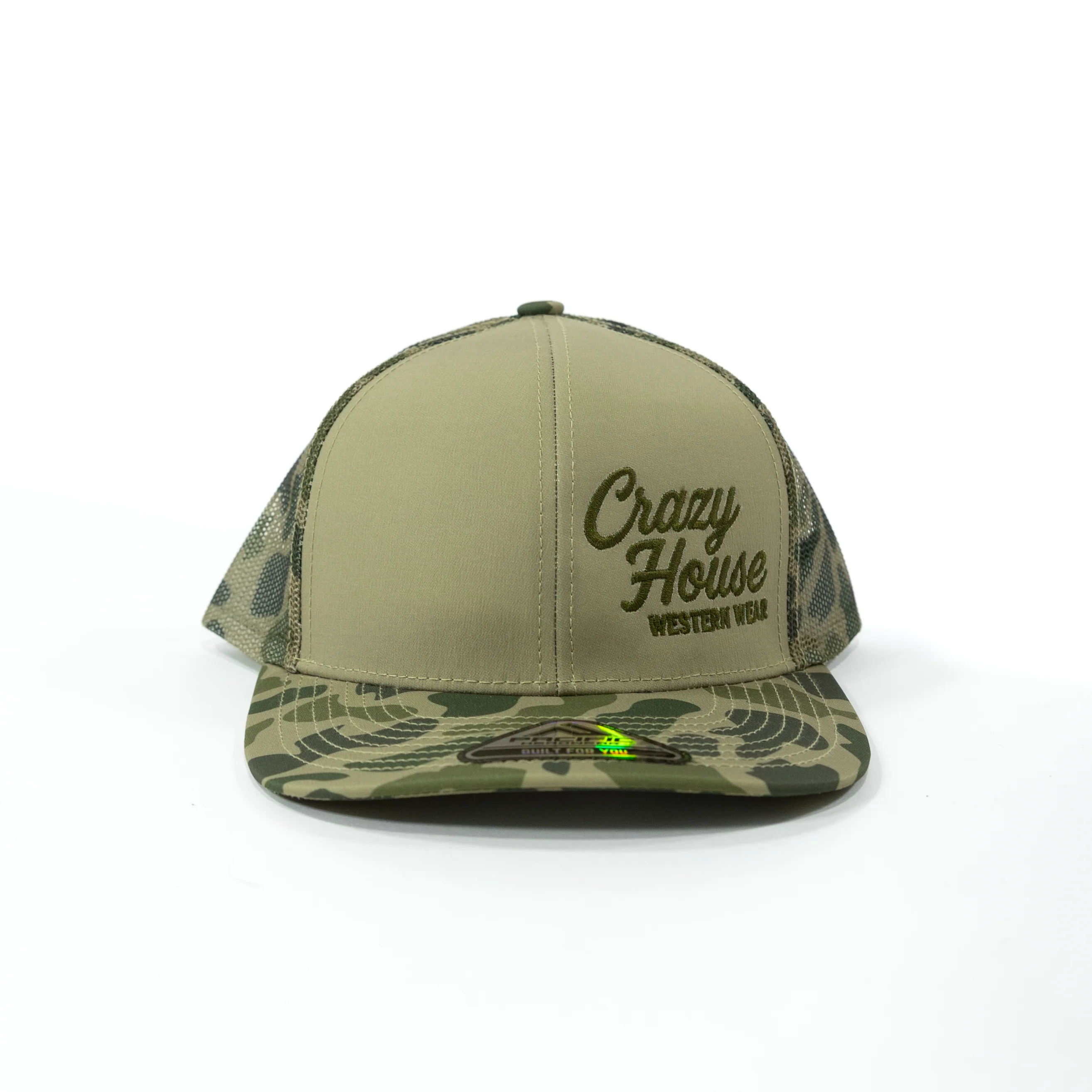 Crazy House Camo and Tan Snapback Cap