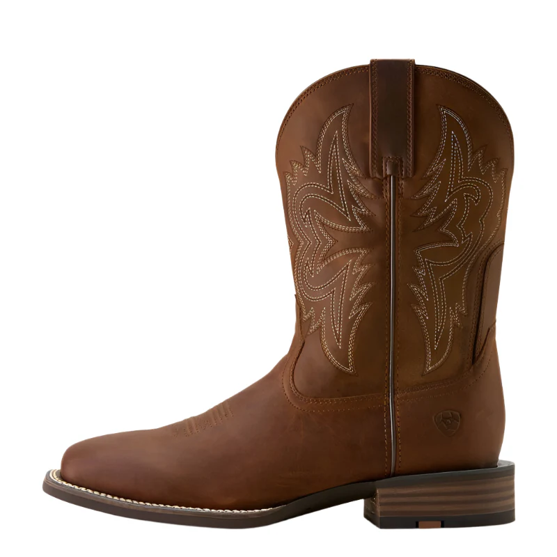 Men's Ariat Western Big Rig Brown Wide Square Toe Boots 10063869 - Image 4