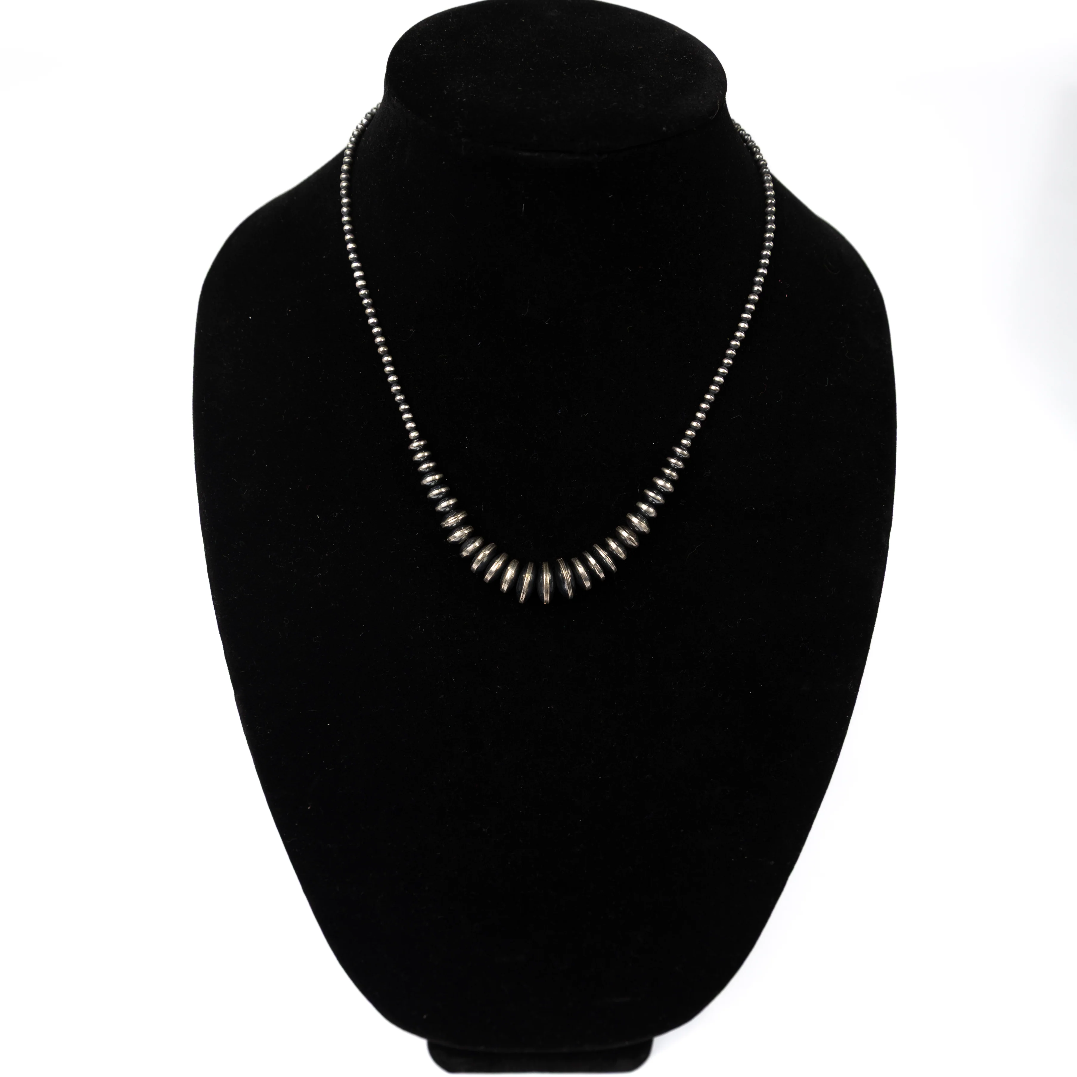 Women's Alzuni Silver Handmade Multi Navajo Pearl Disk Necklace - Image 2