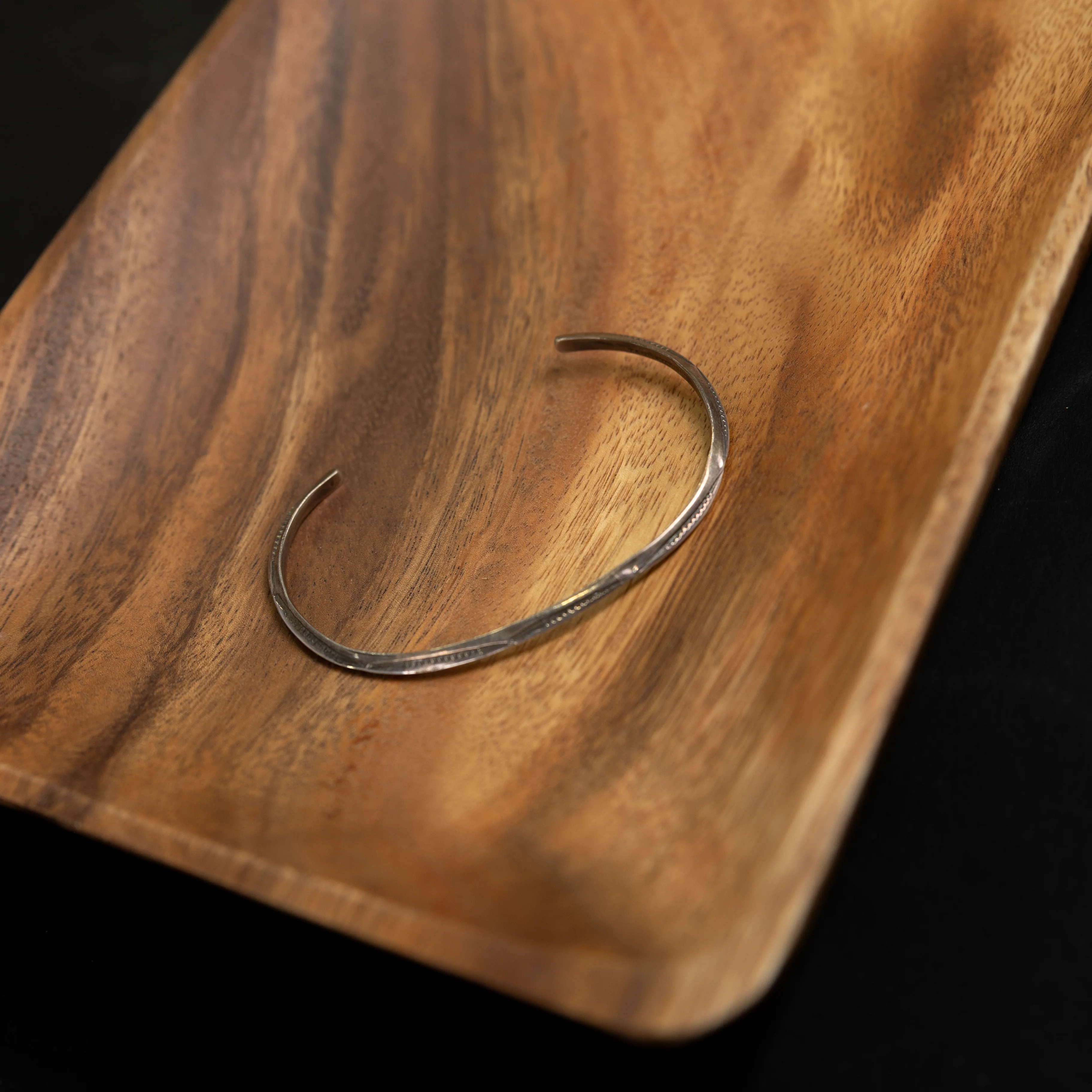 Women's Alzuni Small Stamped Handmade Cuff Bracelet - Image 2
