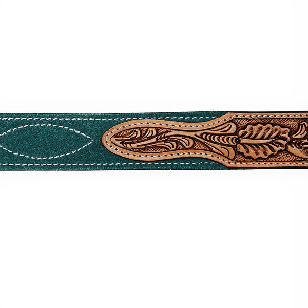Women's American Darling Green Suede Western Belt ADBLF333 - Image 3