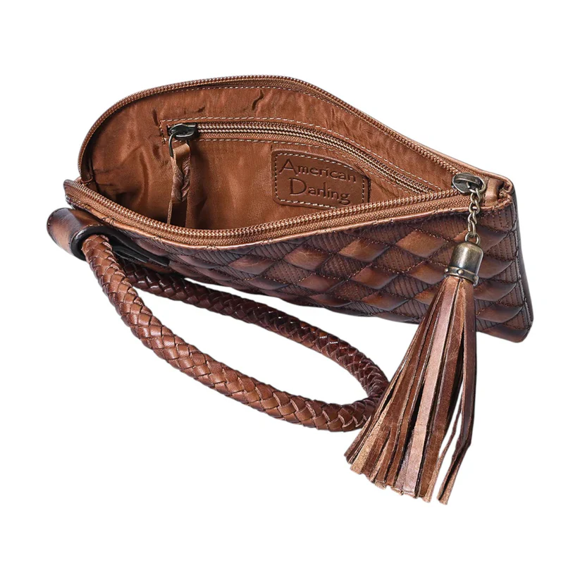 Women's American Darling Quilted Leather Western Clutch Bag ADBGM615 - Image 3