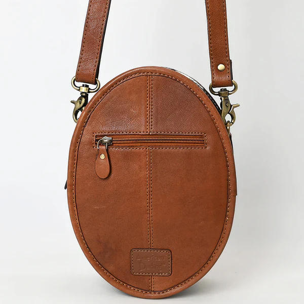 Women's American Darling Round Canteen Crossbody Genuine Leather Bag ADBGA598 - Image 6