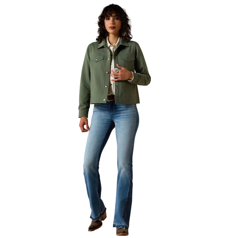 Women's Ariat Duck Green Wagoner Lightweight Jacket 10071121 - Image 3