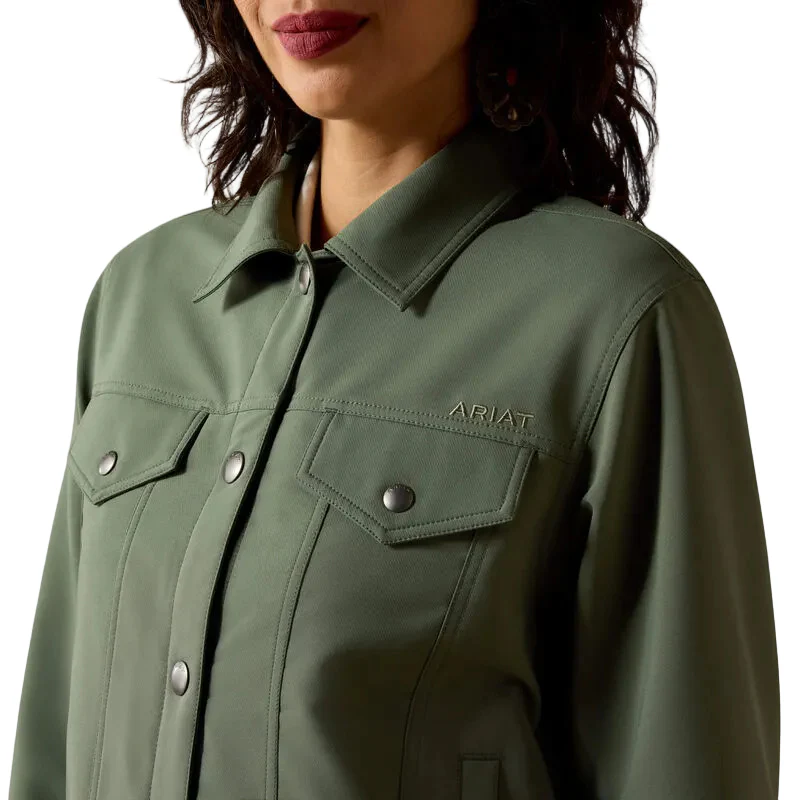 Women's Ariat Duck Green Wagoner Lightweight Jacket 10071121 - Image 5