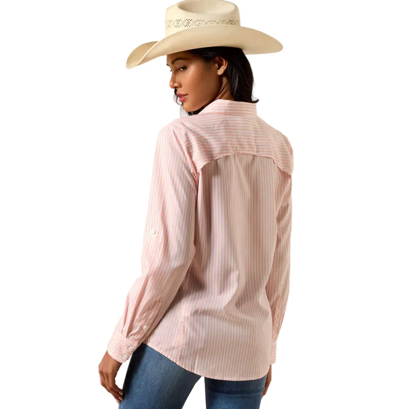 Women's Ariat Peach Stripe VenTEK Shirt 10073444 - Image 2