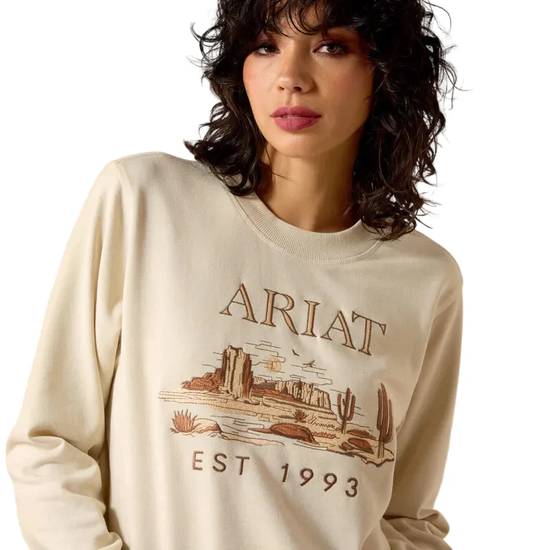Women's Ariat Summer Sand Essential Crew Sweatshirt 10071166 - Image 4