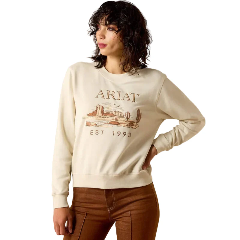 Women's Ariat Summer Sand Essential Crew Sweatshirt 10071166 - Image 5