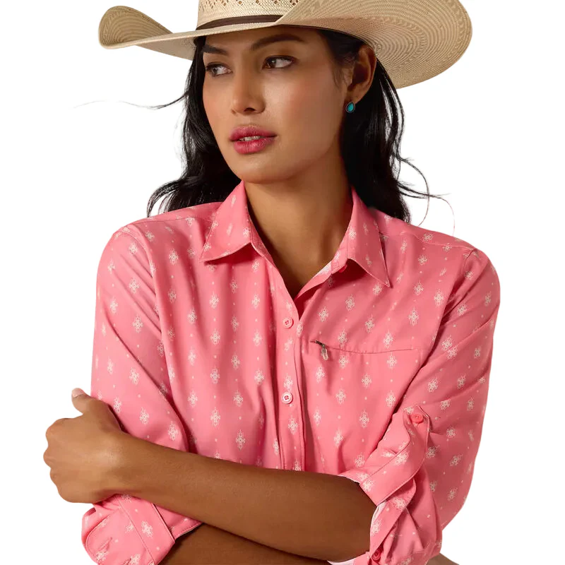 Women's Ariat Sun Kissed Floral Print VentTEK Long Sleeve Button Up 10071142 - Image 6