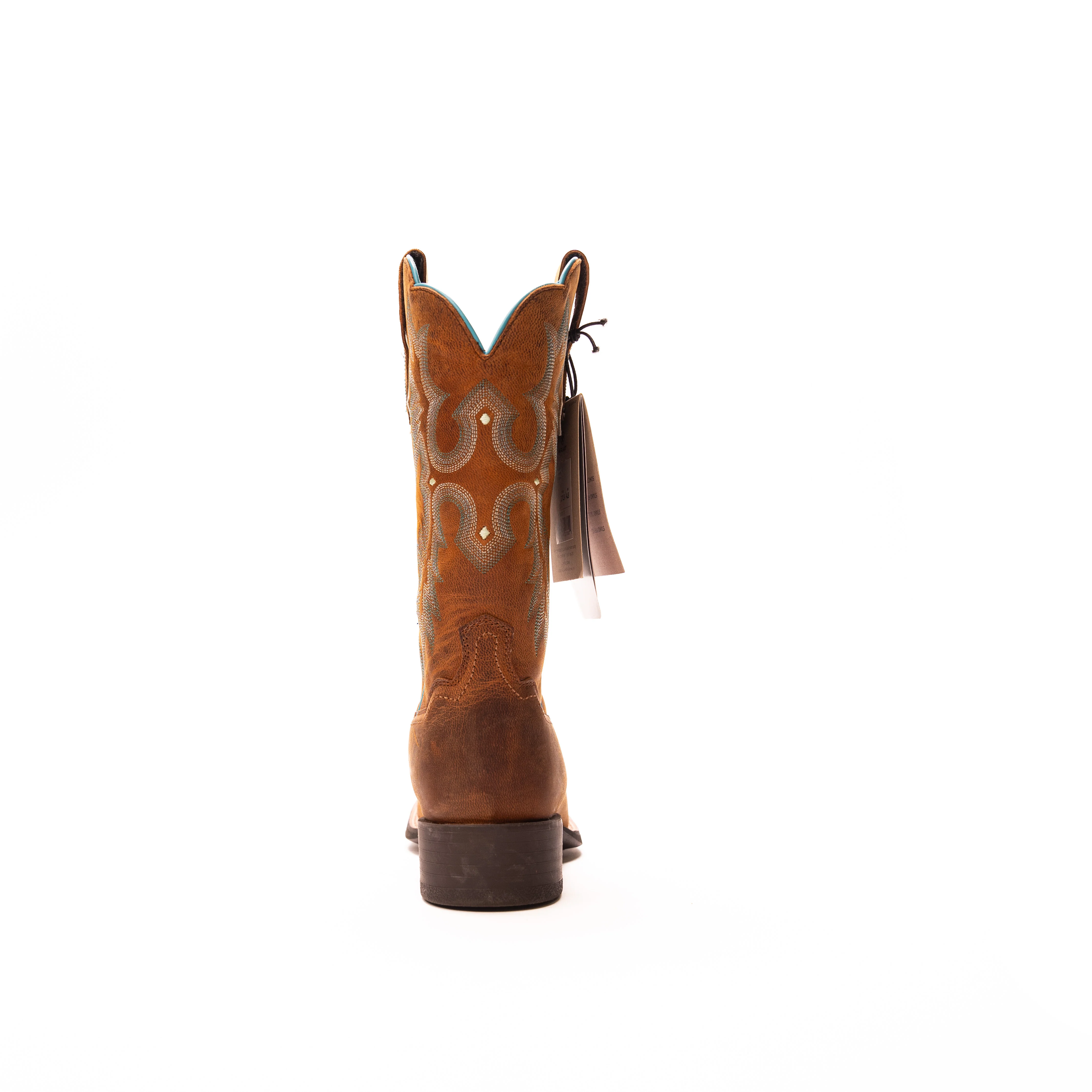 Women's Ariat Tombstone Brown Wide Square Toe Boots 10008017 - Image 4