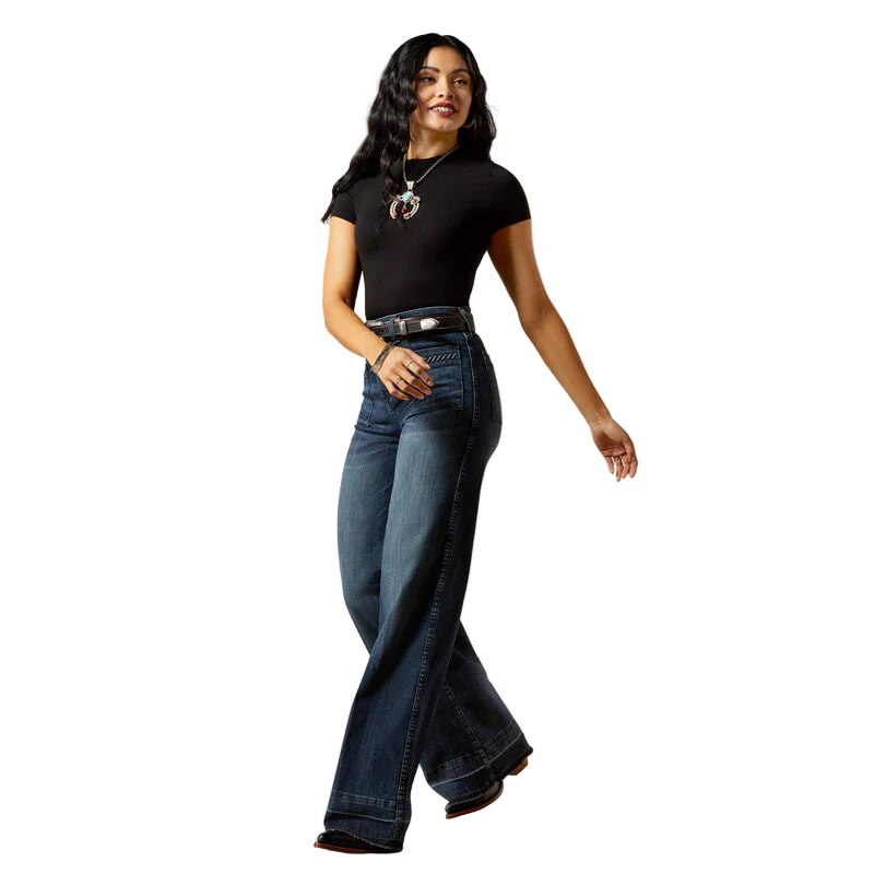 Women's Ariat Ultra High Rise Jill Wide Leg Jean 10065915 - Image 3