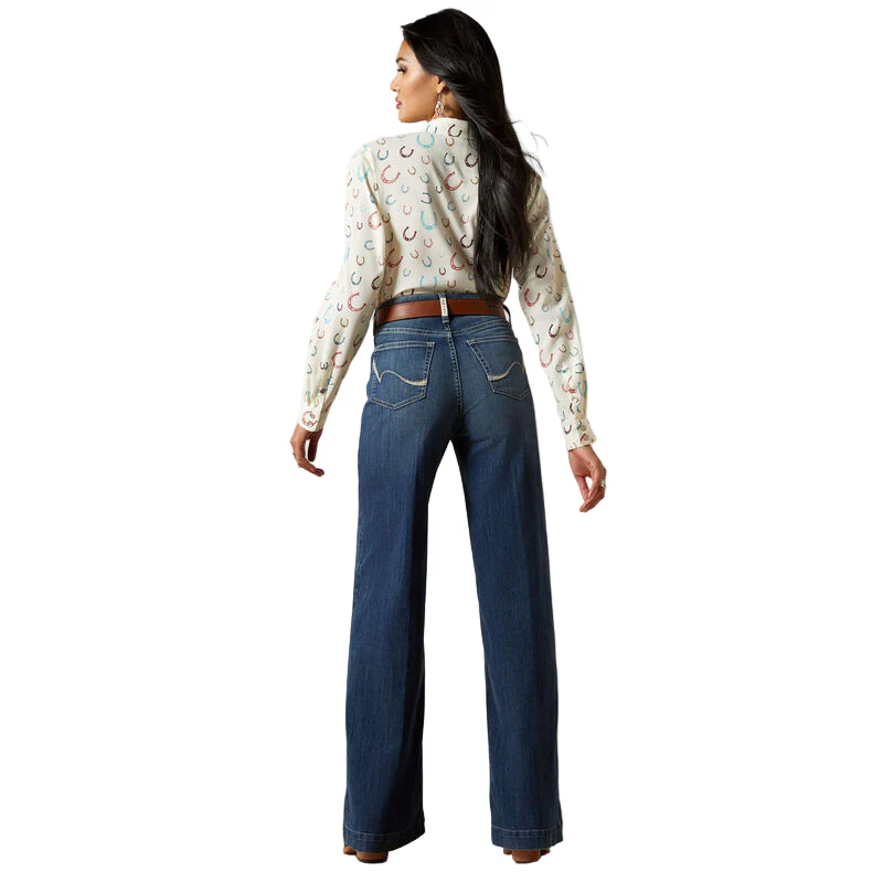 Women's Ariat Ultra High Rise Rosalie Wide Leg Jean 10061724 - Image 2