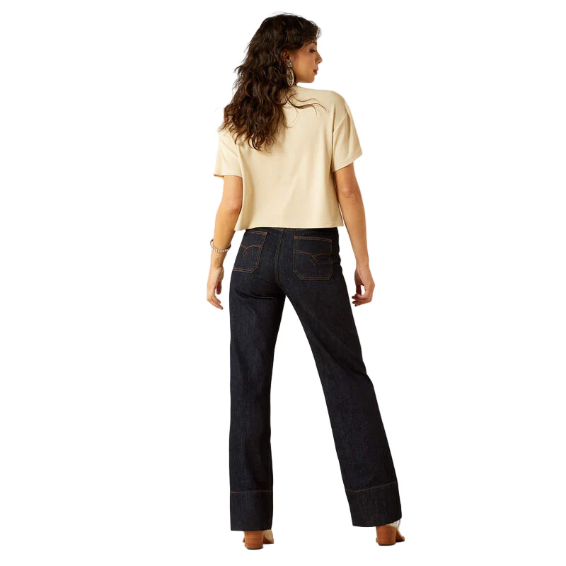 Women's Ariat Ultra High Rise Tomboy Western Utility Wide Leg Jean 10061760 - Image 2