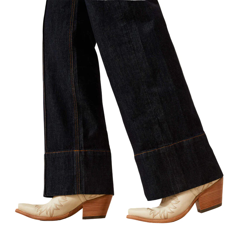 Women's Ariat Ultra High Rise Tomboy Western Utility Wide Leg Jean 10061760 - Image 6