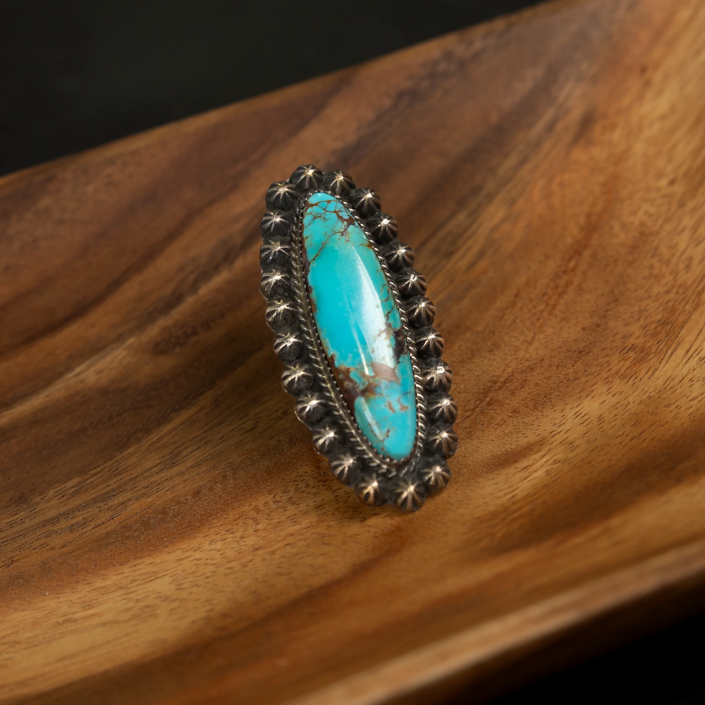 Women's Augustine Largo Kingman Turquoise Ring - Image 4