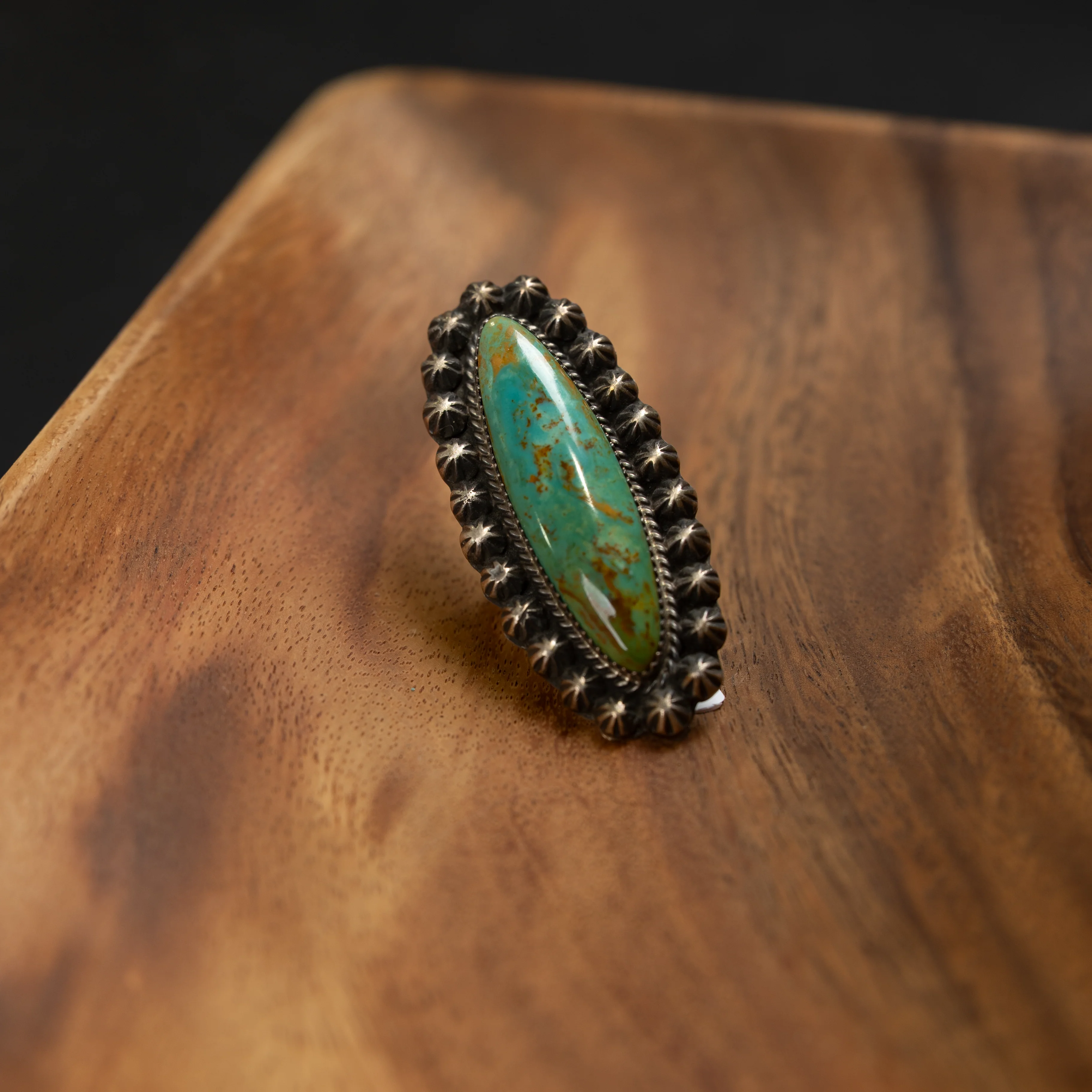 Women's Augustine Largo Kingman Turquoise Ring - Image 6