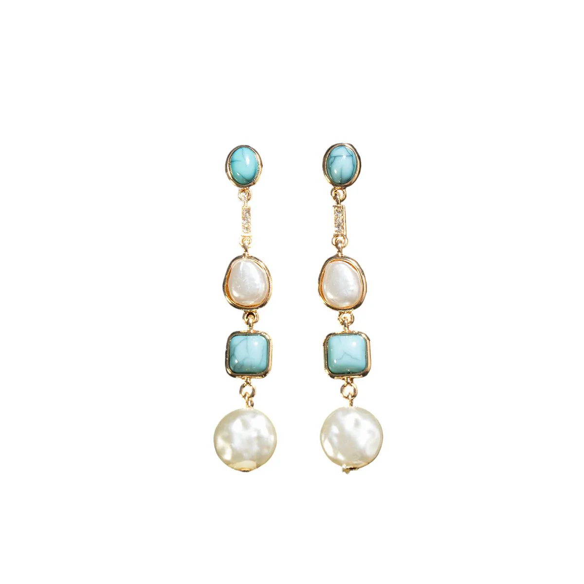 Women's Blazin Roxx Turquoise and Gold Earrings 301000533
