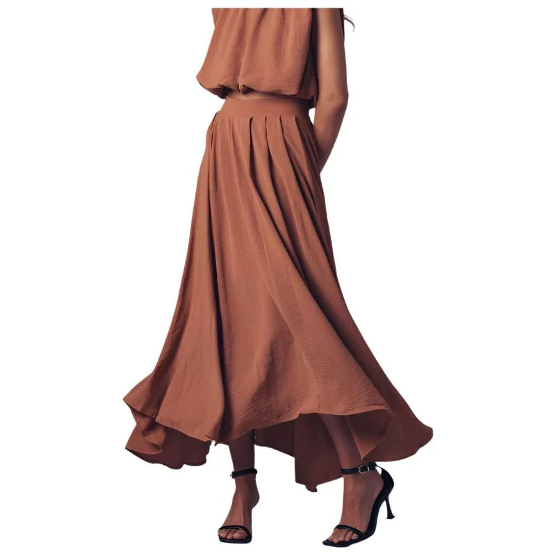Women's Boho Maxi Skirt With Flowy Draped Design - Image 2